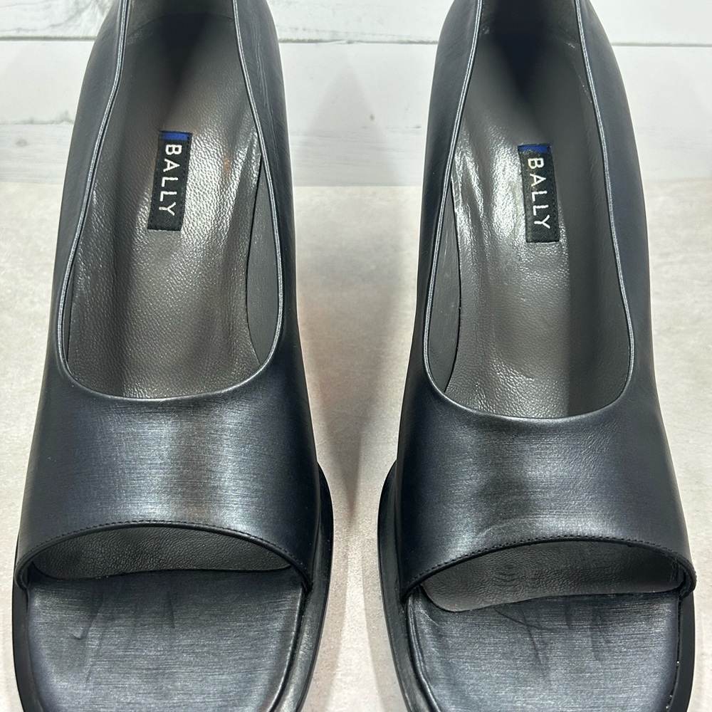 Bally Women's Black Open-Toe Heels